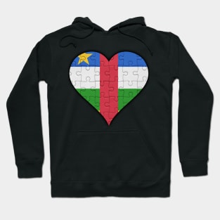 Central African Jigsaw Puzzle Heart Design - Gift for Central African With Central African Republic Roots Hoodie